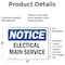 Signmission Electrical Main Service, 7 in W x Rectangle, Vinyl Decal OS-2PACK-NS-D-57-L-11660 - alternate 5